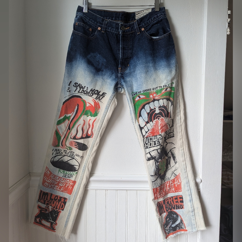 COME TEES by Sonya Sombreuil Forbidden Zone jeans